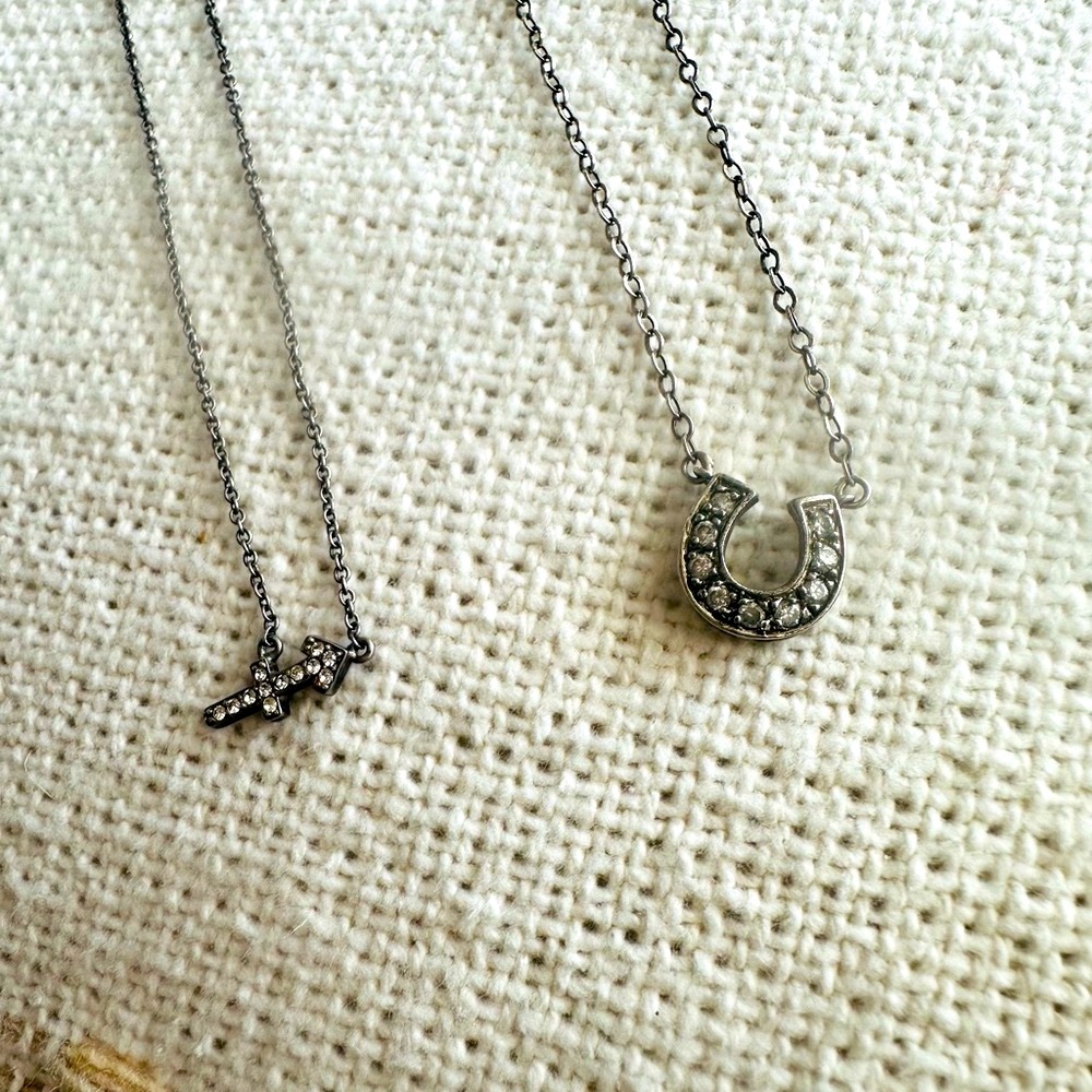 Set of 2 - Horseshoe and Sagittarius Necklaces